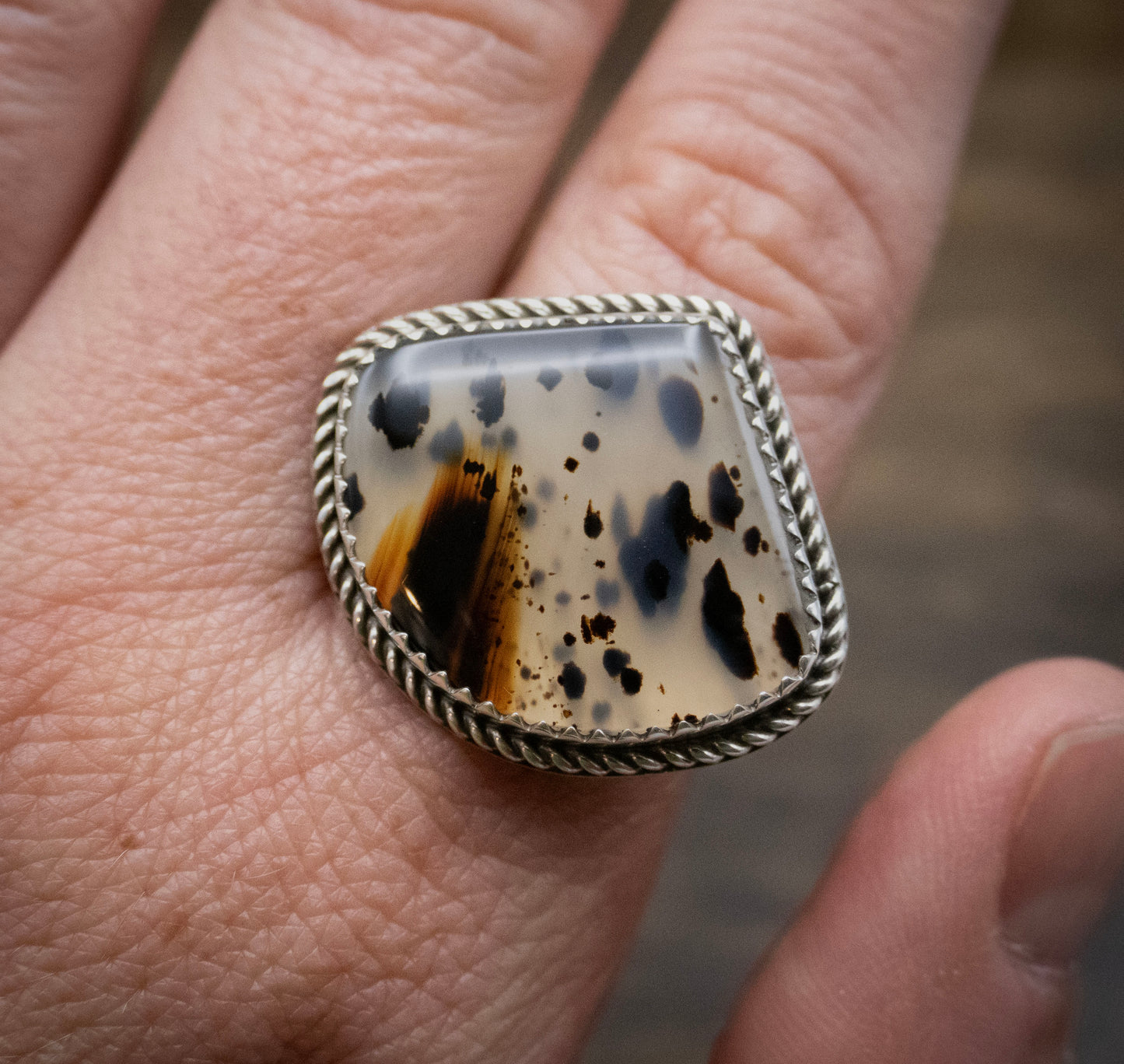 Size 8.5 Montana Agate Ring
