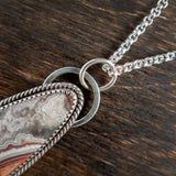 Mexican crazy lace pendant