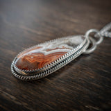 Mexican crazy lace pendant