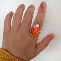 Size 8 Montana Agate Ring