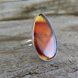 Brown Montana Agate and Sterling Silver Ring