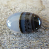 Oval Montana agate cabochon