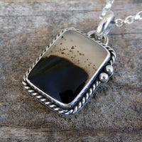 Rectangle Montana Agate Pendant