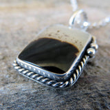 Rectangle Montana Agate Pendant