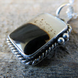 Rectangle Montana Agate Pendant