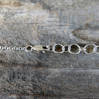 Adjustable sterling silver chain with lobster clasp