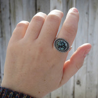 Colina variscite and sterling silver ring