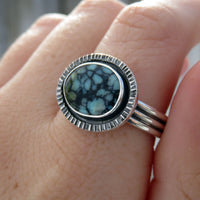 Colina variscite and sterling silver ring