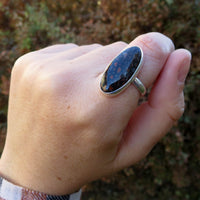 Size 6.5 dinosaur gem bone ring