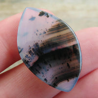 Back of large Montana agate cabochon