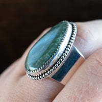 Size 9 amazonite and sterling silver ring
