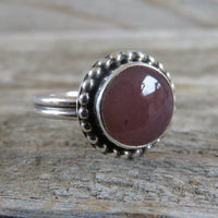 Utah agate and sterling silver ring