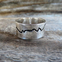 Wide band mountain ring back
