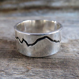 Wide band mountain ring side